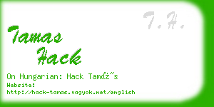 tamas hack business card